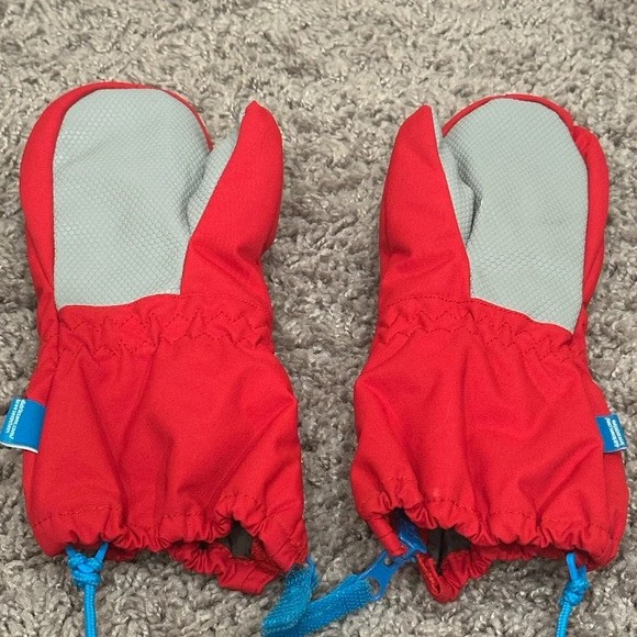 Didriksons 1913 Red Waterproof Winter Mittens Toddler Kids 2/4 Years - Picture 5 of 6